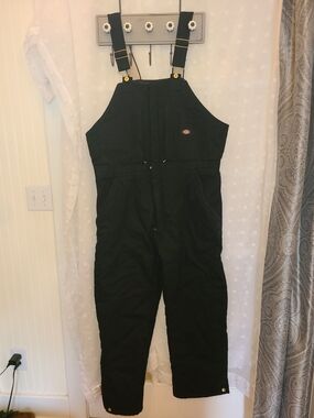 Dickies Black Insulated Bib Overalls